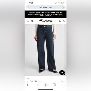 Madewell Women's Low Slung Baggy Jeans (Black/Gray)